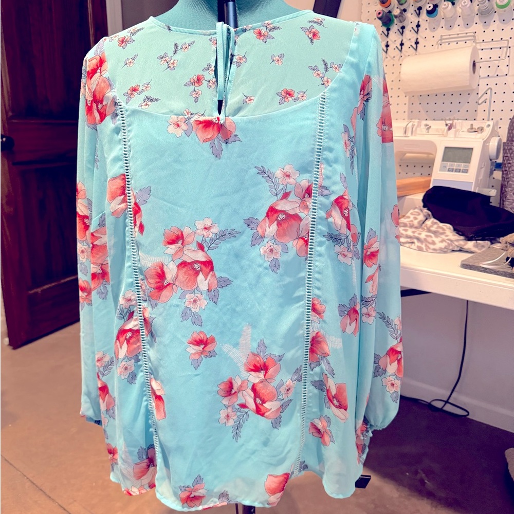 Lane Bryant Floral Blouse
